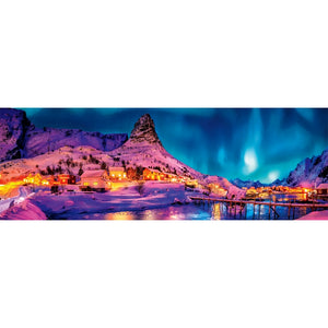 Colourful night over Lofoten Islands - 1000 elementów