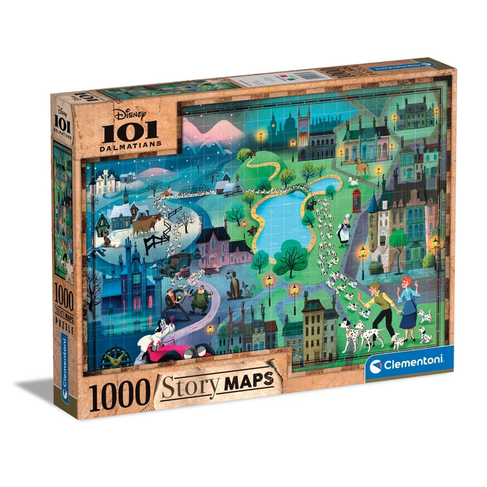 Disney Maps 101 Dalmatians - 1000 elementów